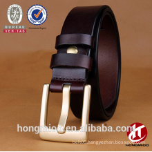 Hongmioo Full grain leather belt for men with brass buckle